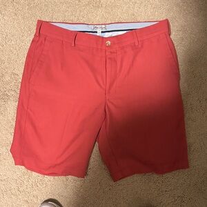 Men's Peter Millar Salmon Red shorts